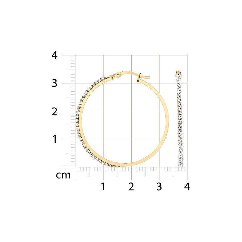 Arracadas 2Begold Amarillo Con Zirconias (30Mm ... image number null