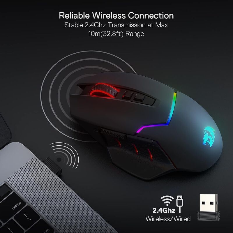 Rat&oacute;n Inal&aacute;mbrico Para Juegos Redragon M690 Pro... image number null