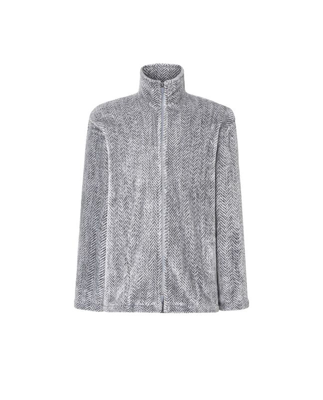 Bata Cremallera de Hombre en Tejido de Espiga G... image number null