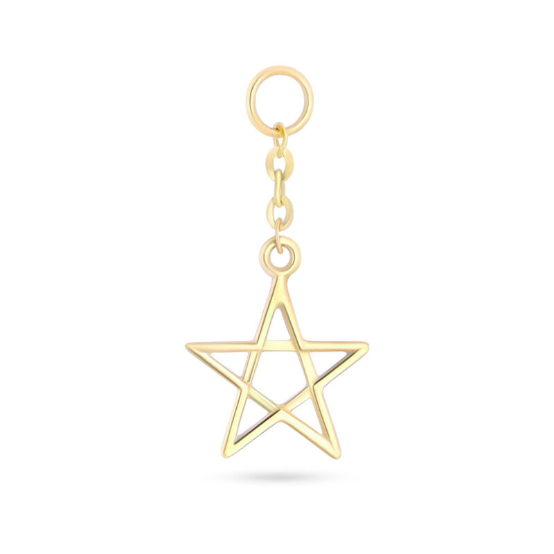 Charm En Forma De Estrella De Oro Amarillo 14K ... image number null