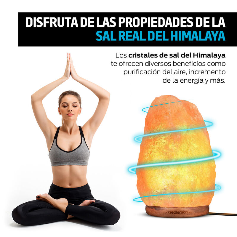 L&aacute;mpara de Sal Rosa Himalaya Luz Ajustable 2 a ... image number null