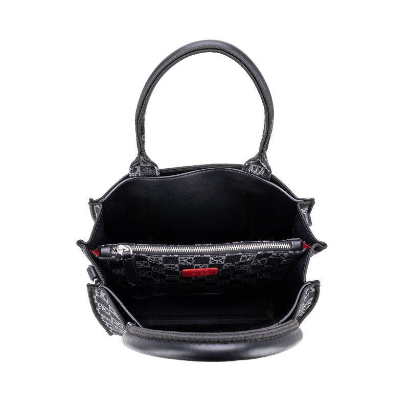 Bolsa Satchel Chica Con Herraje Color Negro image number null