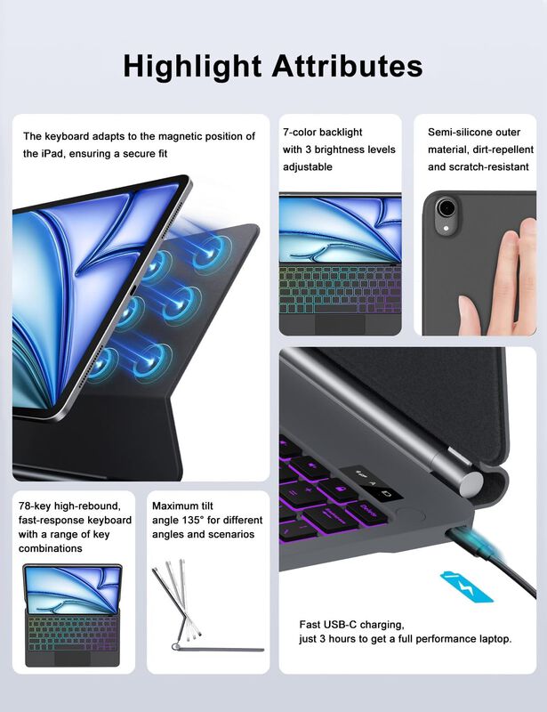 Funda Con Teclado Magic Para Ipad Air 11" (m4 2... image number null