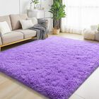 Alfombra De &Aacute;rea Aafkk 178x142 Cm Morado Peluda Y Esponjosa