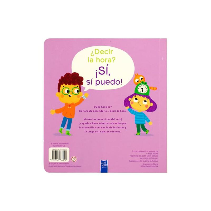 Libro Infantil: &iquest;decir La Hora? &iexcl;s&iacute;, S&iacute; Puedo!,... image number null