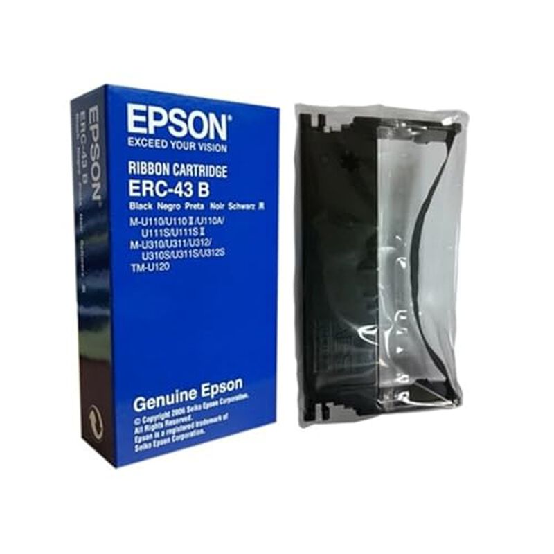 Cinta De Tinta Epson Erc-43b Negra Para M-u110/... image number null