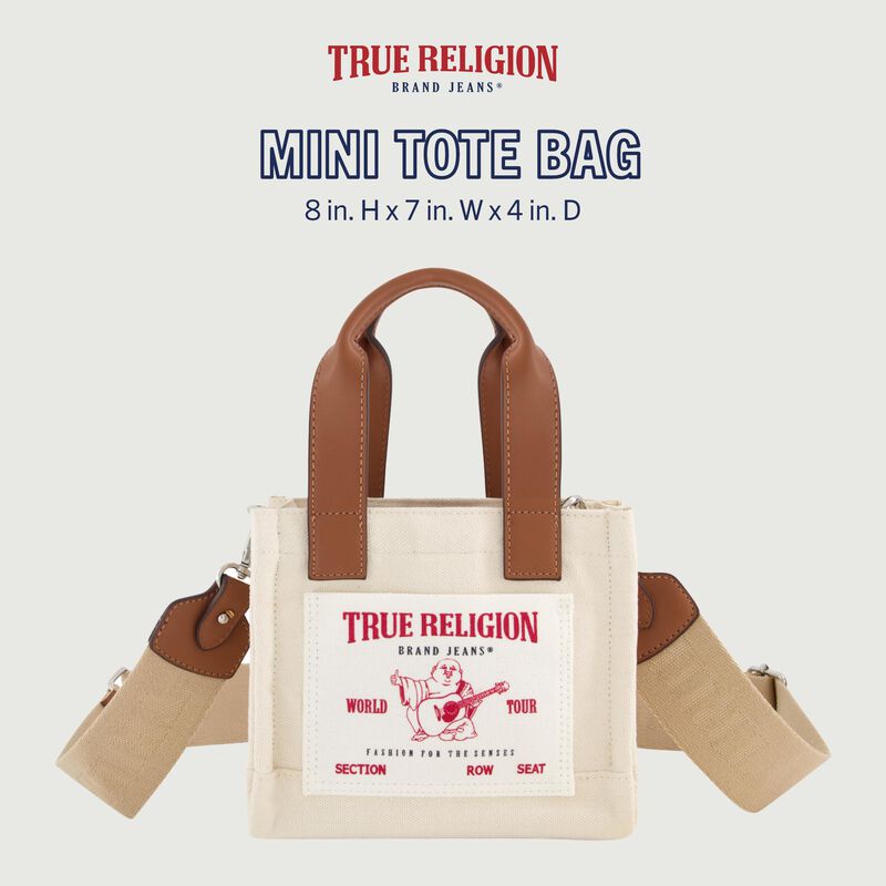 Bolsa De Lona Natural True Religion Mini Travel... image number null