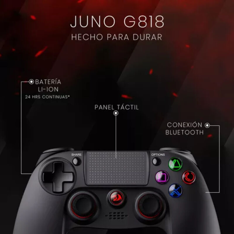Control Gamer Juno Negro con Panel Táctil y Con... image number null