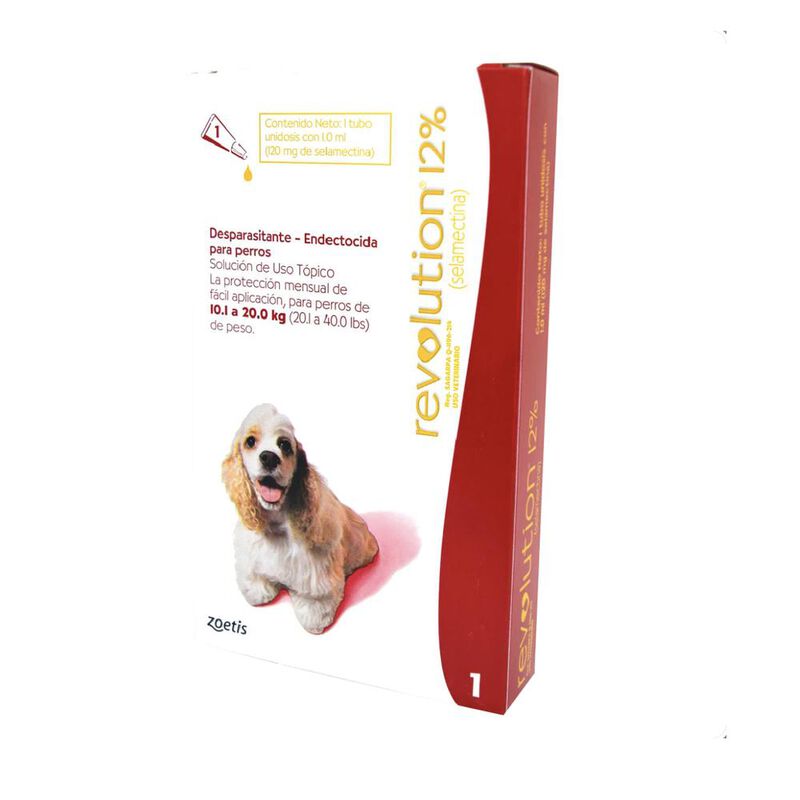 Revolution 12% (selamectina) 1 tubo x 1 ml (roj... image number null