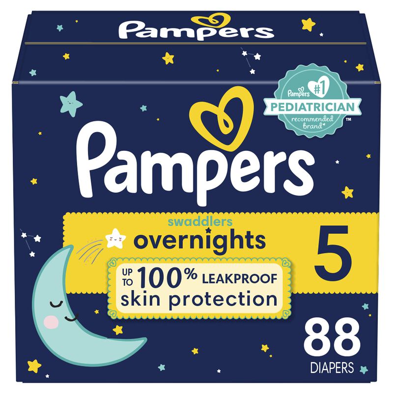 Pa&ntilde;ales Pampers Swaddlers Overnights, Tama&ntilde;o 5,... image number null