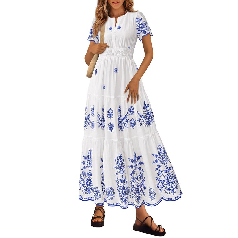 Vestido Prettygarden Boho Floral Maxi Verano image number null