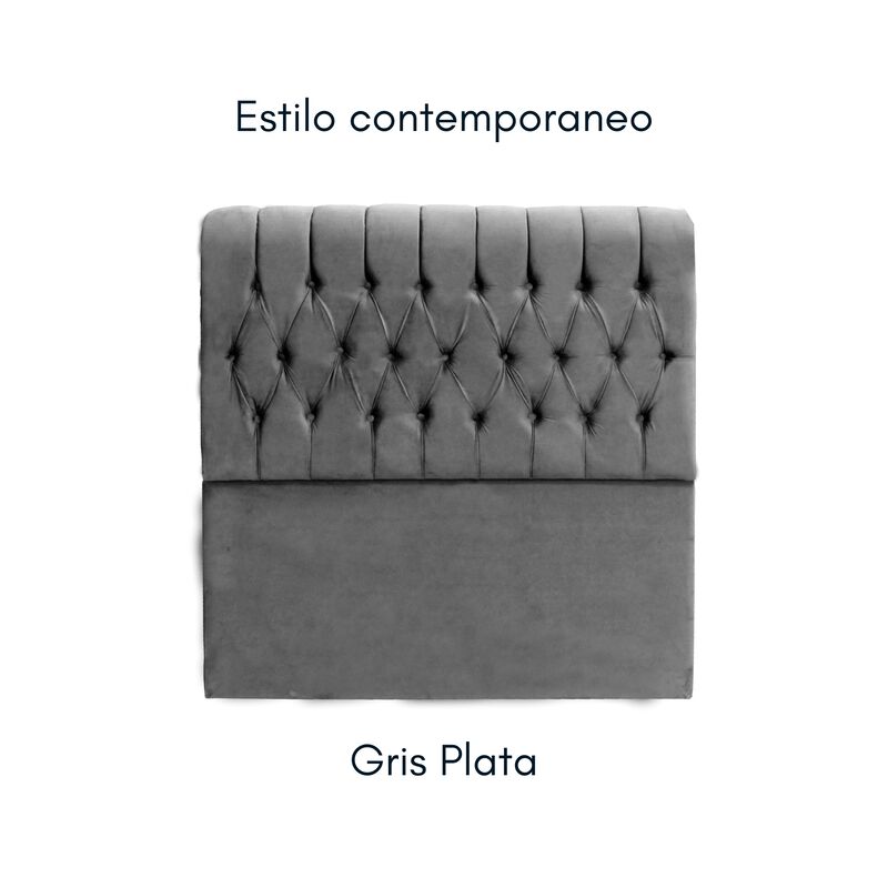 Cabecera Melfi Individual Gris Plata image number null