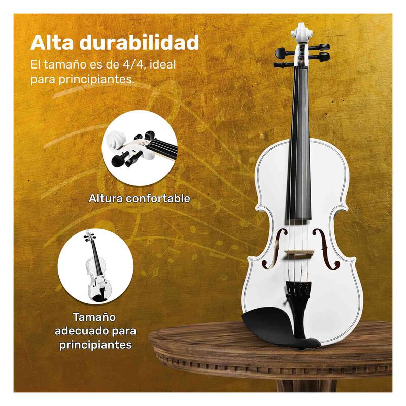 Violín Acústico 4/4 Semiprofesional Color Blan... image number null