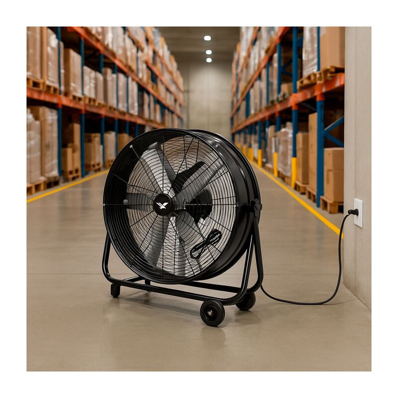 Ventilador Industrial Metalico Piso 180w 2 Velo... image number null