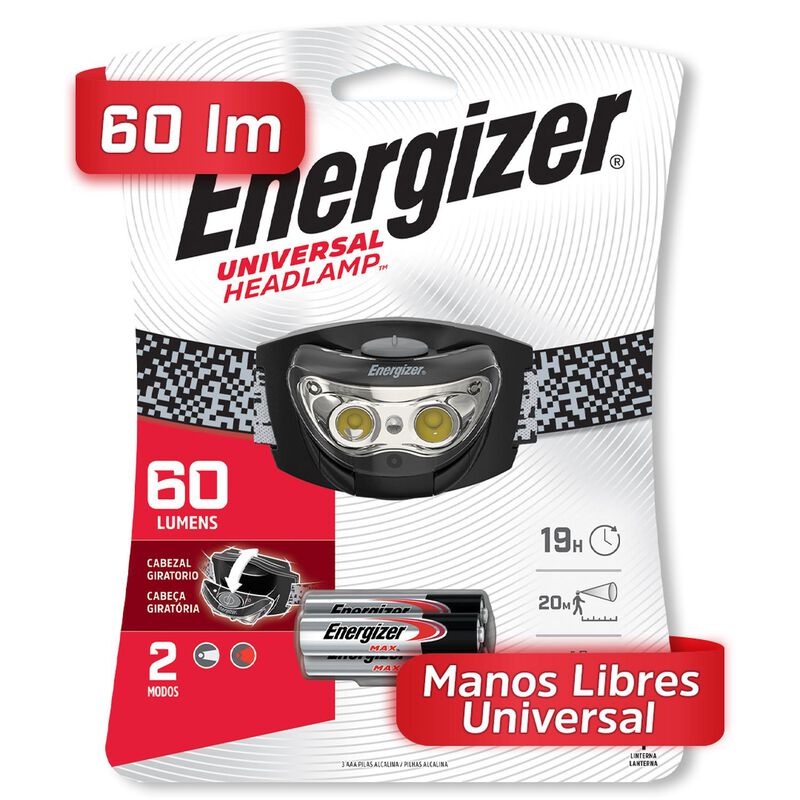 Linterna Energizer Manos Libre Hd33a4 + 4 Aa Y ... image number null