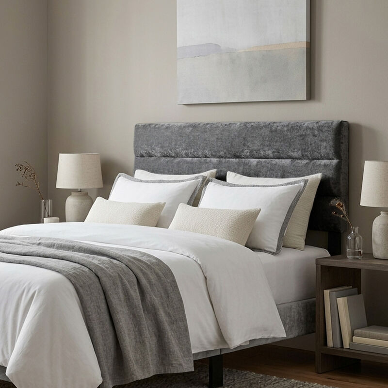 Cabecera King Size Dicasa Logan Gris Oscuro image number null