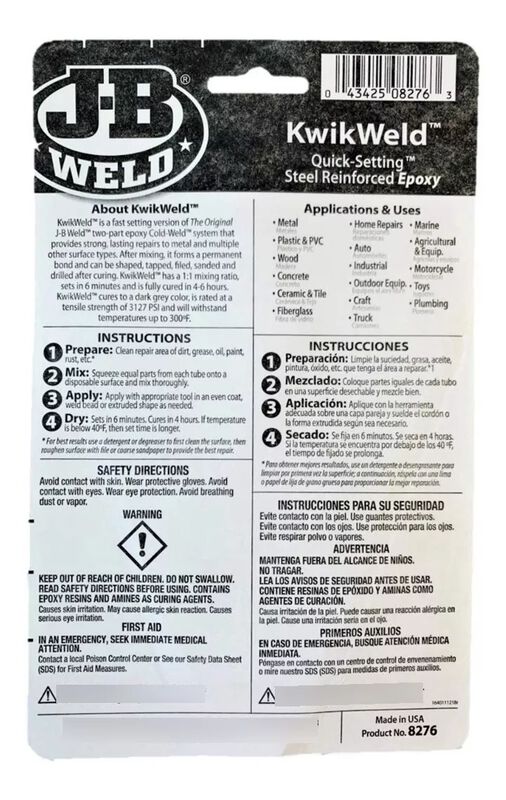 Adhesivo Epoxico Kwik 8276 Jb Weld 1 Oz image number null