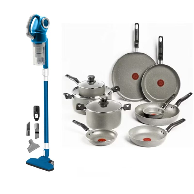 Combo Bateria T-Fal 12 Piezas Antiadherente Gri... image number null