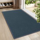 Felpudo Lekeepgo 61 cm &times; 91 cm Azul Cian Antideslizante