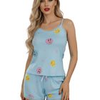 Set Pijama 3 Piezas Mujer Verano PIJ-095 D1 Bata Top y Short