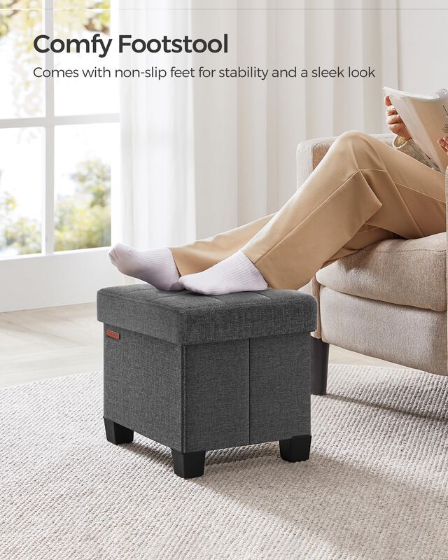Reposapi&eacute;s Peque&ntilde;o Storage Ottoman Songmics Con... image number null