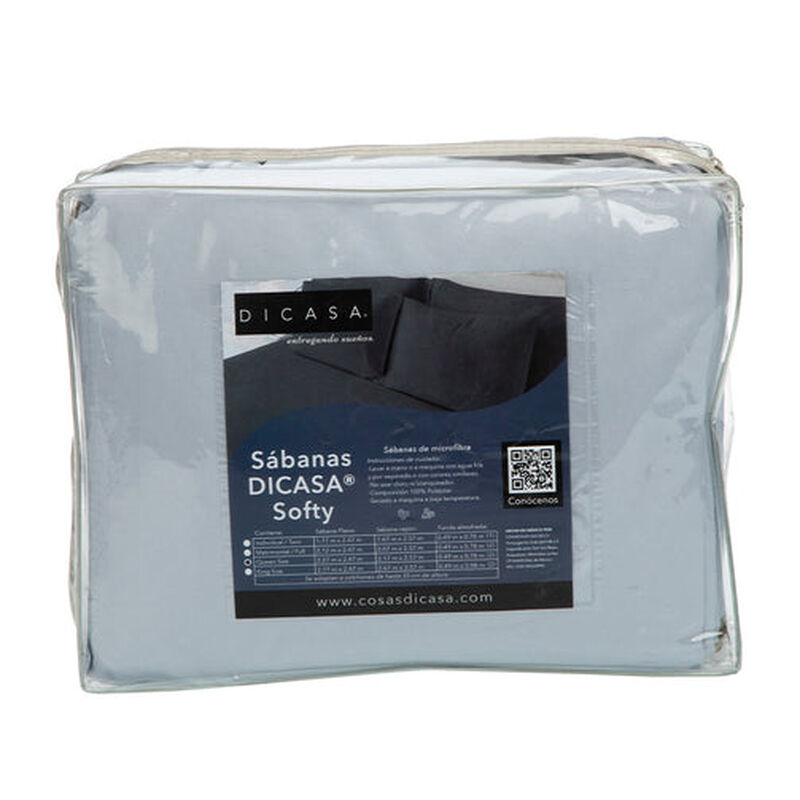 Juego de S&aacute;banas King Size Softy Platino image number null