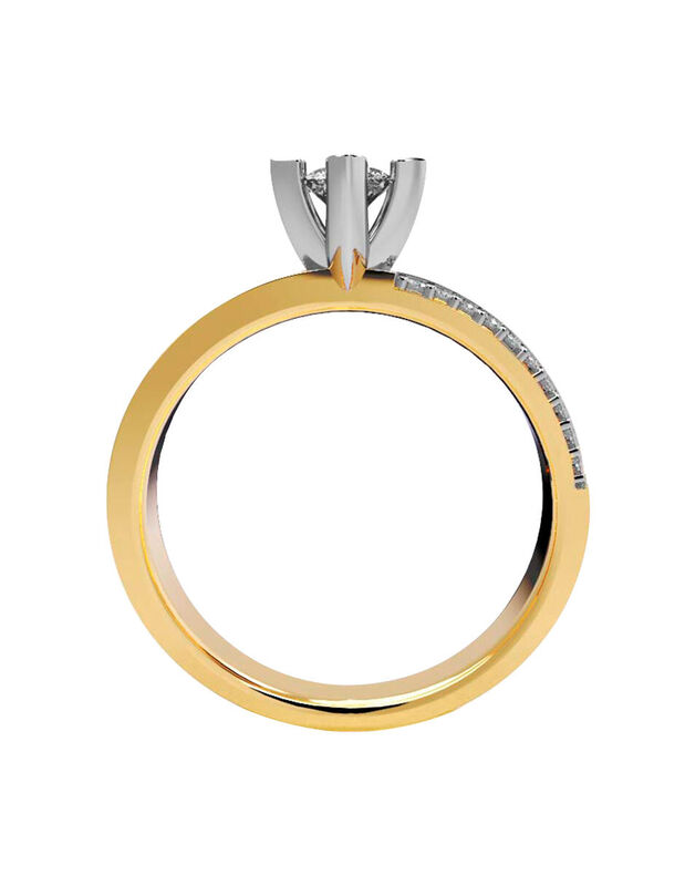 Anillo de Compromiso de 14K con Diamante de Lab... image number null