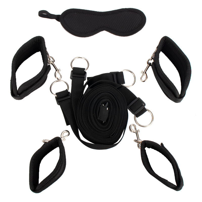 SET JUEGO DE RESTRICCIONES COLOR NEGRO TUTIFRUT... image number null