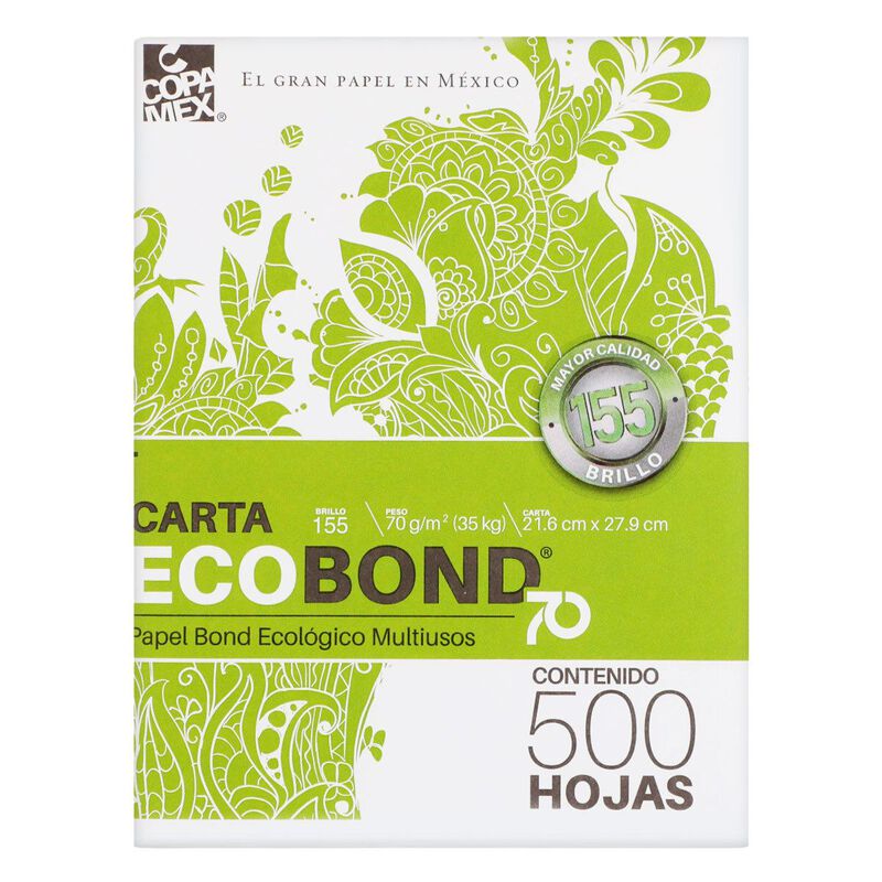 Papel Bond, Ecobond, Ecol&oacute;gico, Blanco, Carta 7... image number null