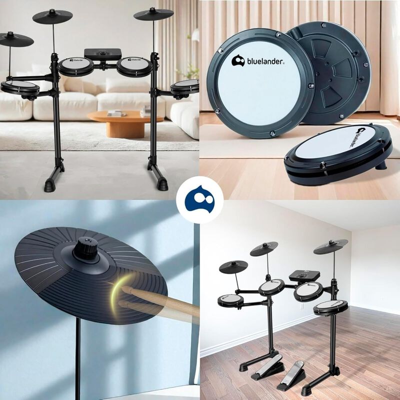 Batería Musical Electrónica con Módulo de Sonid... image number null