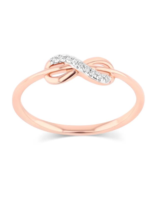 Anillo Con Forma De Infinito De Oro Rosa 14k Co... image number null