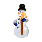 Inflable Navidad Mu&ntilde;eco Nieve Gigante 2.7m Exterior Luz Led Houzer