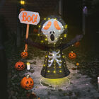 Decoraciones Metalica Halloween con Forma de Fanstasma Calavera en 3D Realistas