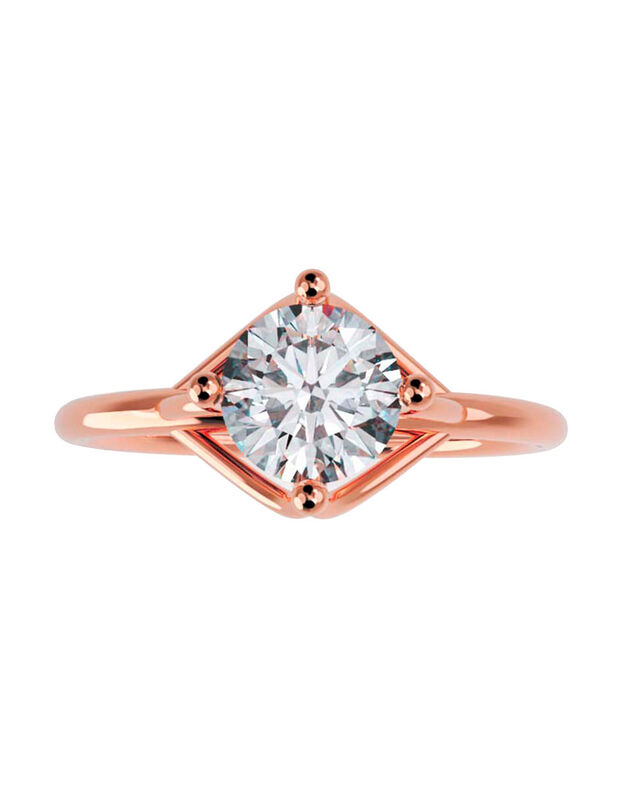 Anillo de Compromiso en Oro Rosa 10K con Circon... image number null