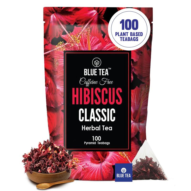 Blue Tea Hibiscus 100 Bolsas Sin Cafe&iacute;na image number null