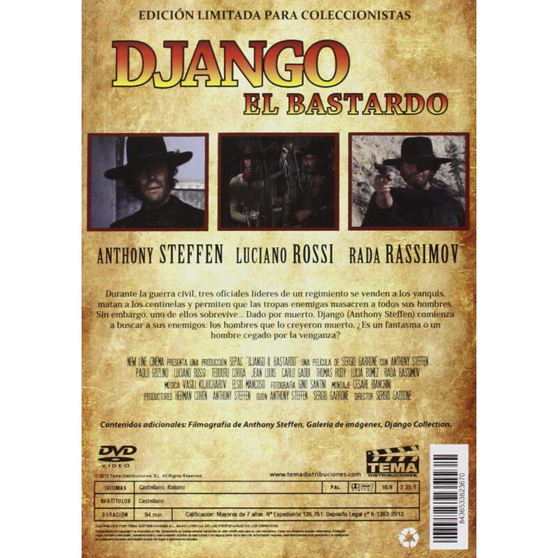 Django: El Bastardo Dvd. [dvd] (1969) Django Il... image number null