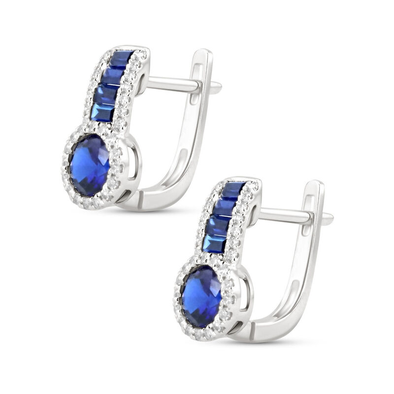 Arracadas De Oro Blanco 14K Con 25Pts De Diaman... image number null