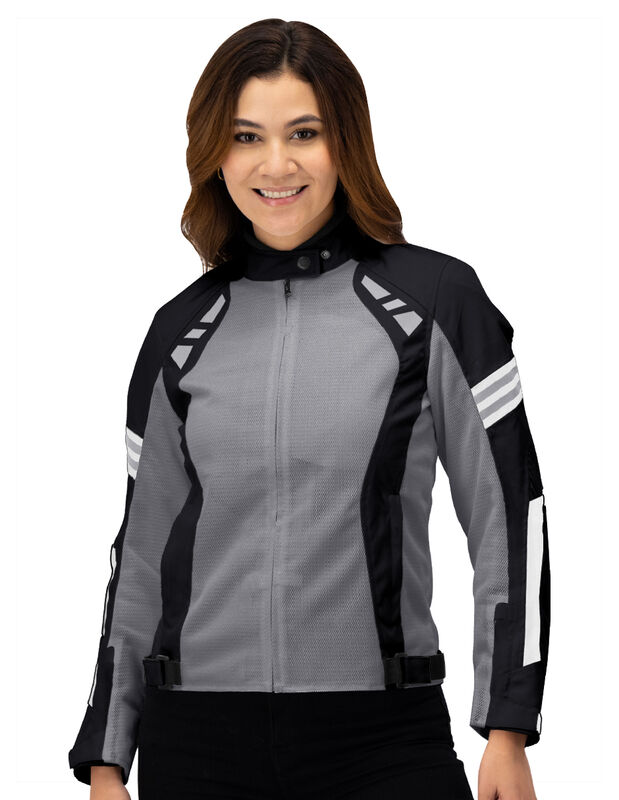 Chamarra Mujer Biker Con Protecci&oacute;n Espalda Y C... image number null