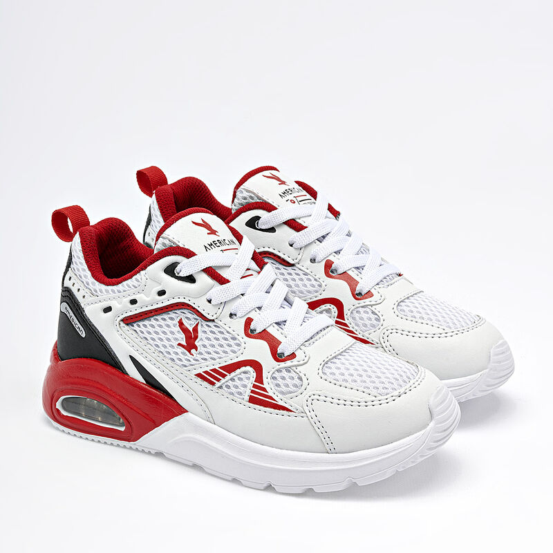 American Fire tenis para ni&ntilde;a blanco rojo negro... image number null