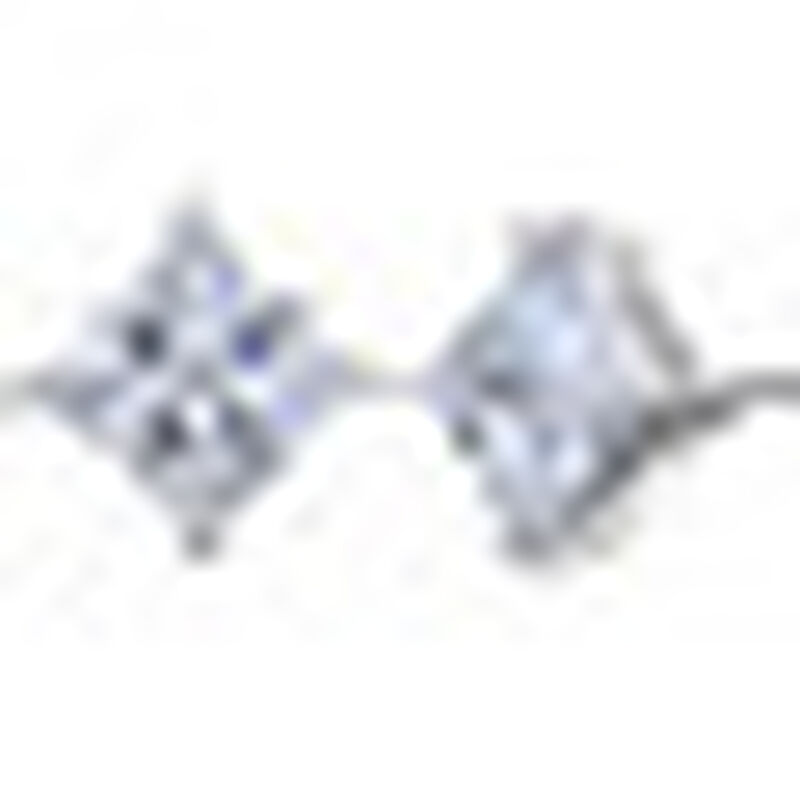 Aretes en Baño de Oro Blanco de 18K con Cristal... image number null