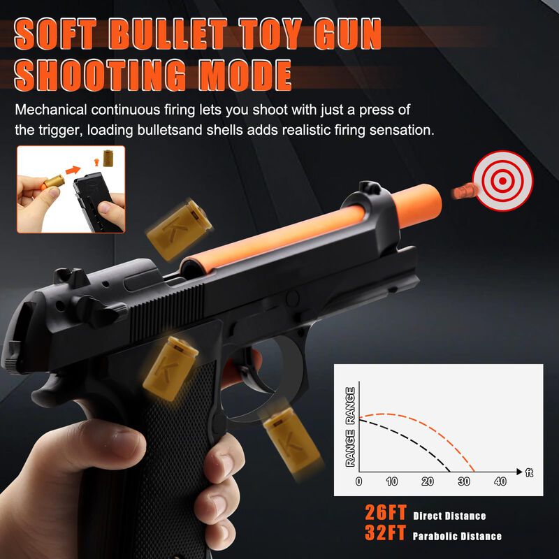 Pistola De Juguete Con Forma De Bala Blanda Con... image number null