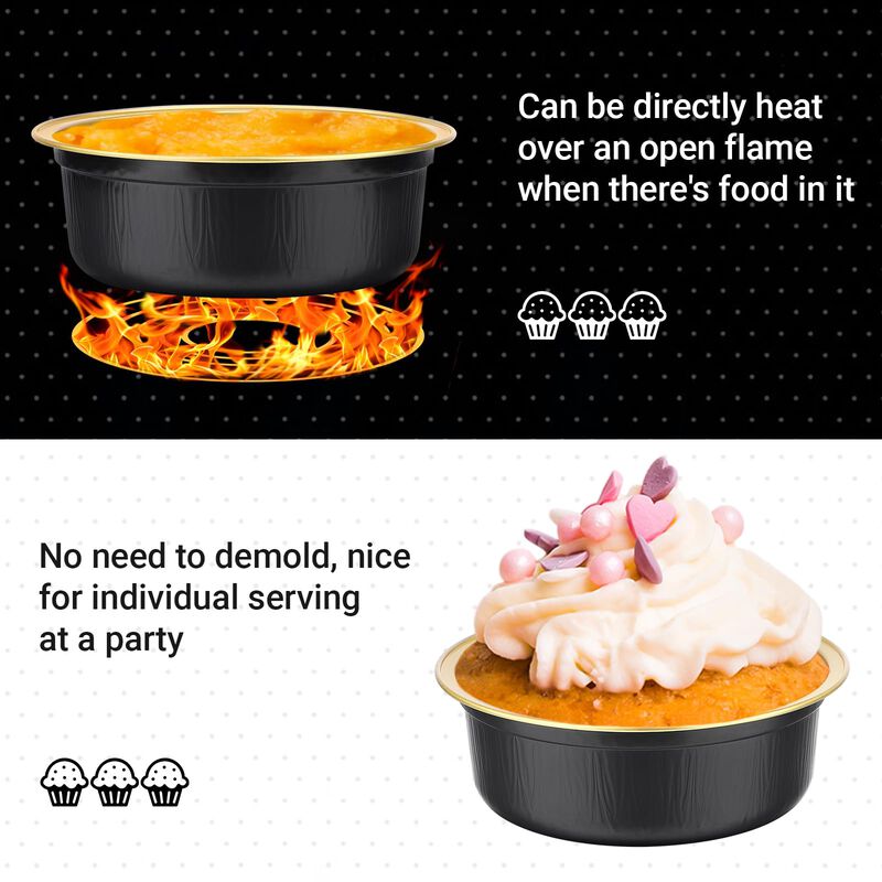 Cazuelas Desechables Beasea 100 Uds 260ml Negro... image number null