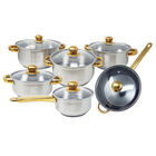 Batería de Cocina Ontario Acero Inox Compatible Inducción