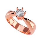 Anillo de Compromiso en Oro Rosa 10K con Circonia -  Talla:10.5/ FJ729-10R-CZ-105