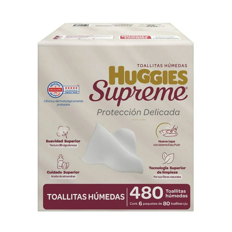 Huggies Supreme Toallitas Humedas Para Bebé 480... image number null