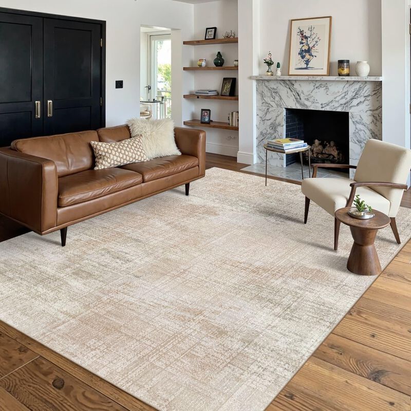 Alfombra Rugxara 140x180 Cm Beige Gris Abstract... image number null