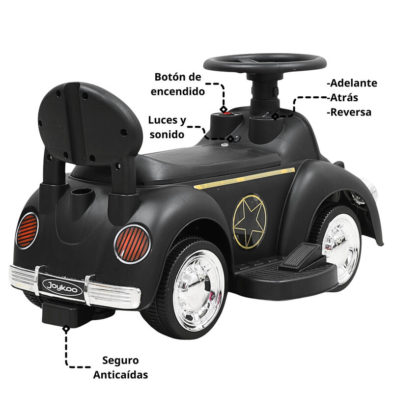 Montable El&eacute;ctrico Para Ni&ntilde;os 6v Con Bast&oacute;n Aju... image number null