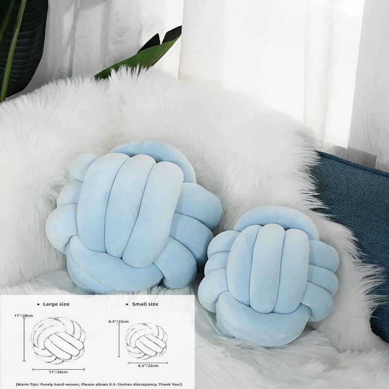 Almohada Kebaihua Redonda 28 cm Azul Claro Con ... image number null