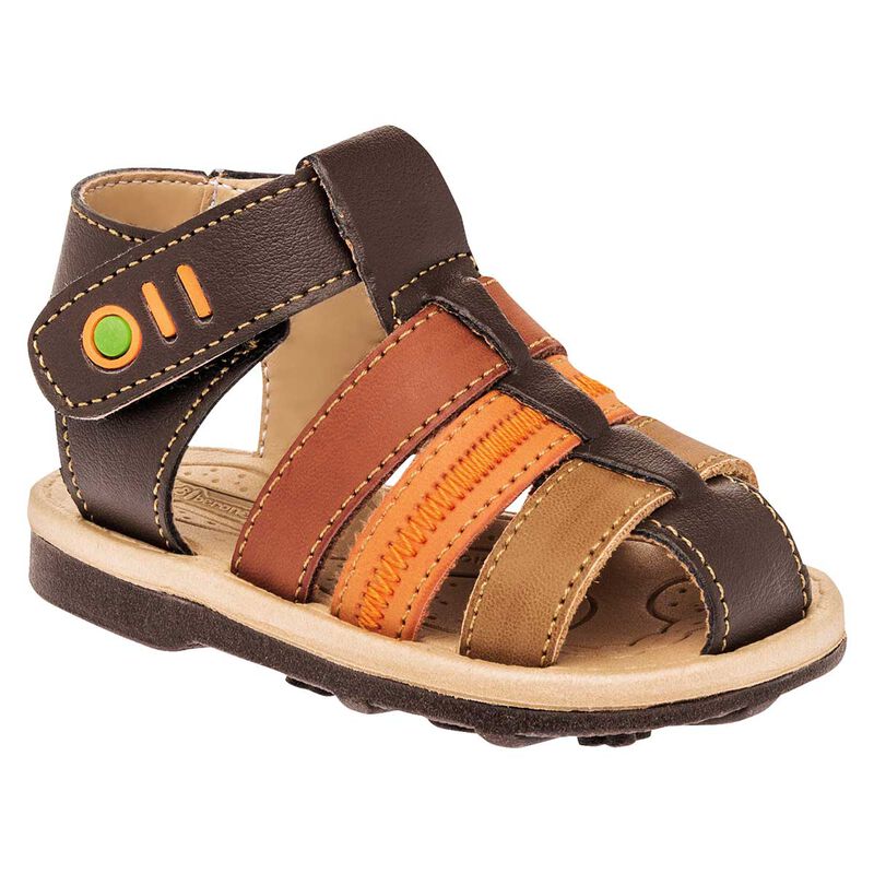 Biberones Sandalia para beb&eacute; ni&ntilde;o caf&eacute; multicol... image number null