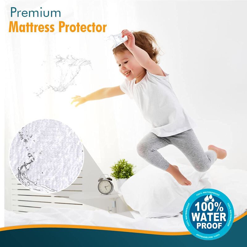 Protector De Colch&oacute;n Plush Deluxe Twin De Algod... image number null